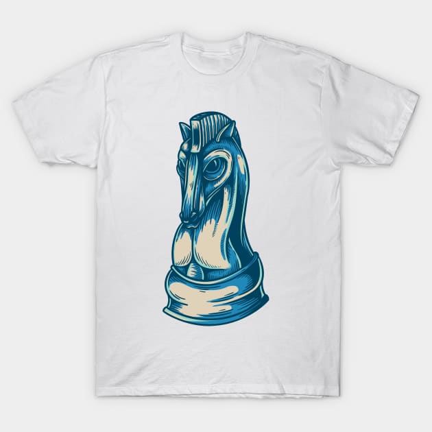 Chess Knight T-Shirt by Digster